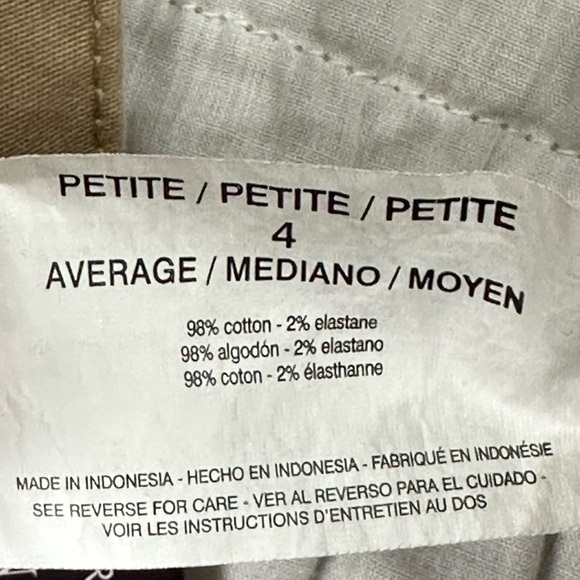 Women’s Gloria Vanderbilt 4 Petite Chino Khakis Pants Khaki Straight Stretch NWT - Picture 12 of 12